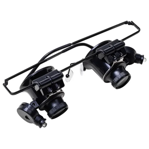 20x lupa liga de alumínio relojoeiro lupa jóias relógio reparação lupa fonte luz led