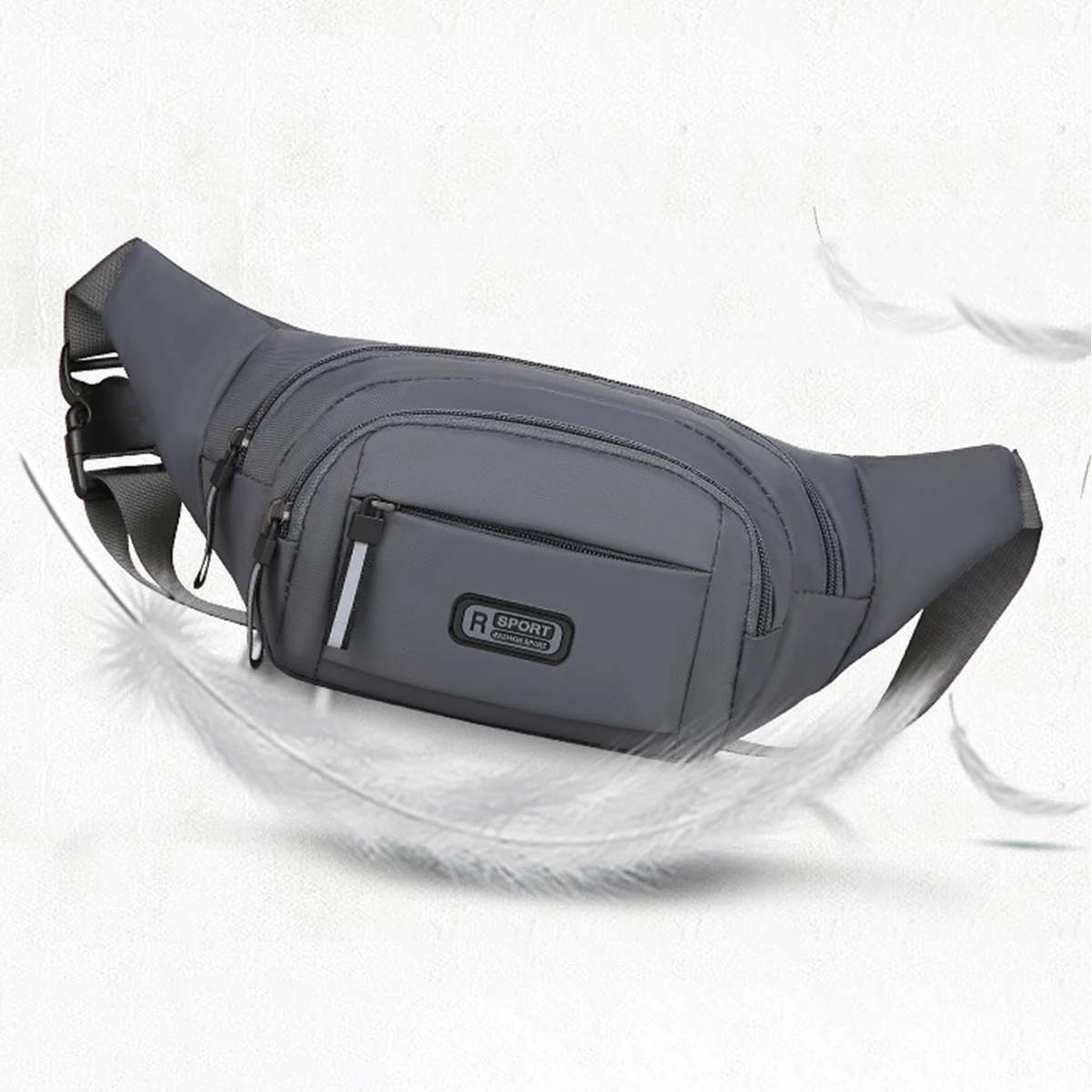 Nova lona pura ajuste cintura móvel esportes masculinos lazer ao ar livre correndo anti roubo ultra fino invisível.-zmt - Imagem 6