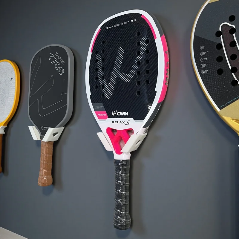 Suporte de parede para raquete de tênis, pickleball, badminton, fácil instalação, armazenamento, casa, academia, economia de espaço, casa decorativa - Imagem 2