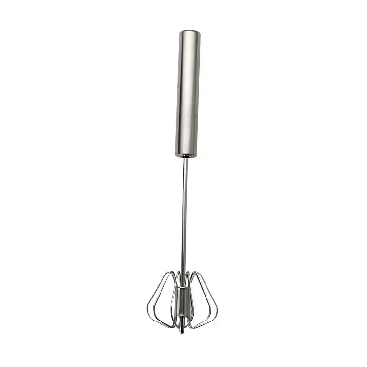 Whisk rotativo semiautomático, Whisk de aço inoxidável, Creamer com alça de vaso de madeira de faia, Kitchen Hand Mixer, G041 - Imagem 7