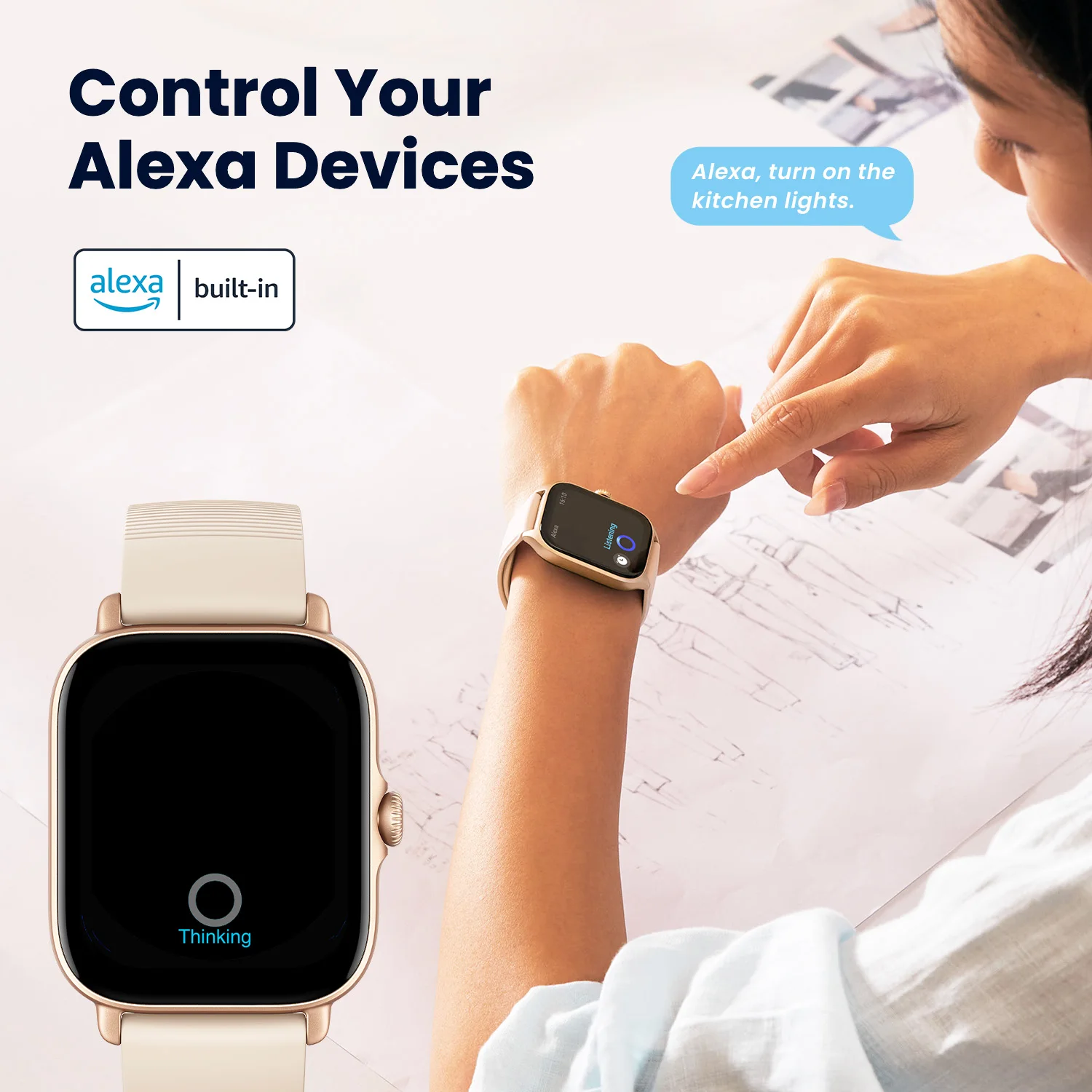 Novo Amazfit GTS 4 mini, novo smartwatch com Alexa integrada, monitoramento cardíaco 24 horas e 150 modos esportivos. - Imagem 3