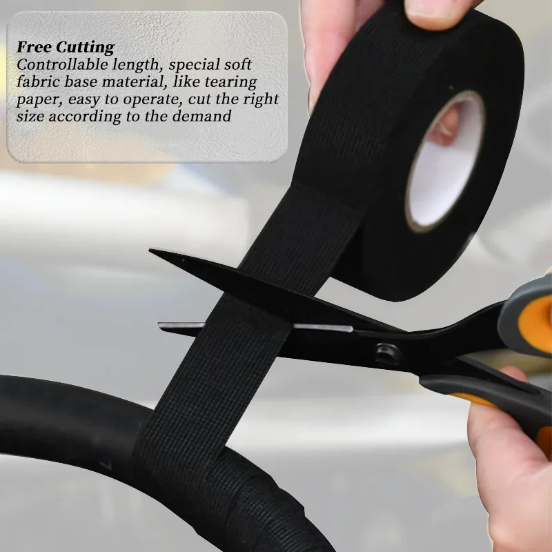 Fita de isolamento elétrico, Resistente ao calor, Cablagem do carro, Proteção de tear de fiação, Impermeável, 9mm, 15mm, 50mm - Imagem 2