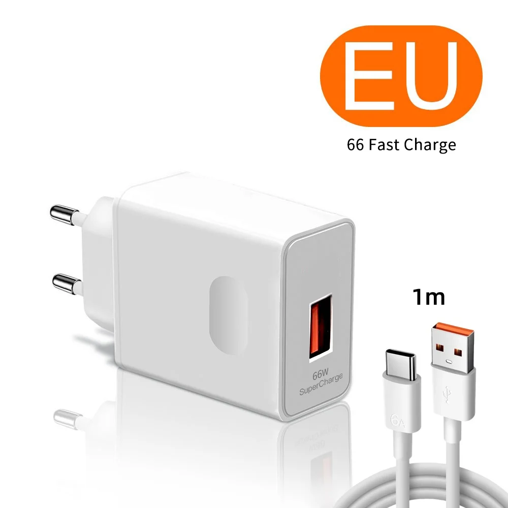 6a 66w carregador super rápido tipo c cabo para huawei companheiro 40 50 60 p50 p60 nova 8 9 10 honra 50 70 90 100 200 lite x7 x8 x9 magia 5 - Imagem 10