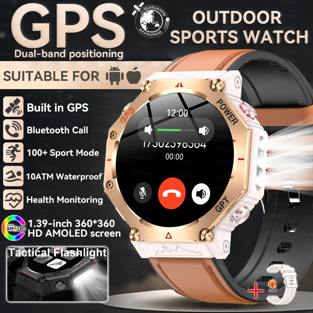 Novo Smartwatch T-Rex 3 Ultra GPS Masculino 2025, Resistente à Água 10ATM IP68, com Bússola GNSS de Banda Dupla Integrada, Estilo Militar Esportivo. - Imagem 21