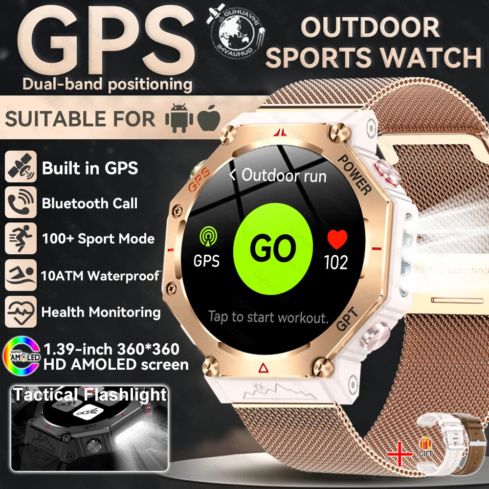 Novo Smartwatch T-Rex 3 Ultra GPS Masculino 2025, Resistente à Água 10ATM IP68, com Bússola GNSS de Banda Dupla Integrada, Estilo Militar Esportivo. - Imagem 12