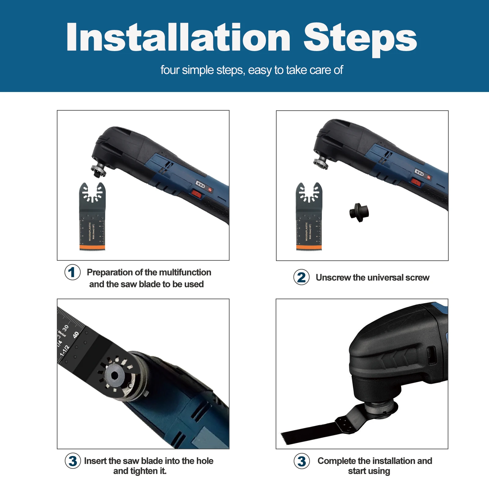 Kit de lâmina de serra oscilante de carboneto de dente japonês 10-39 peças lâminas multiferramenta oscilantes de borda de arco corte preciso para madeira pvc ferro - Imagem 6