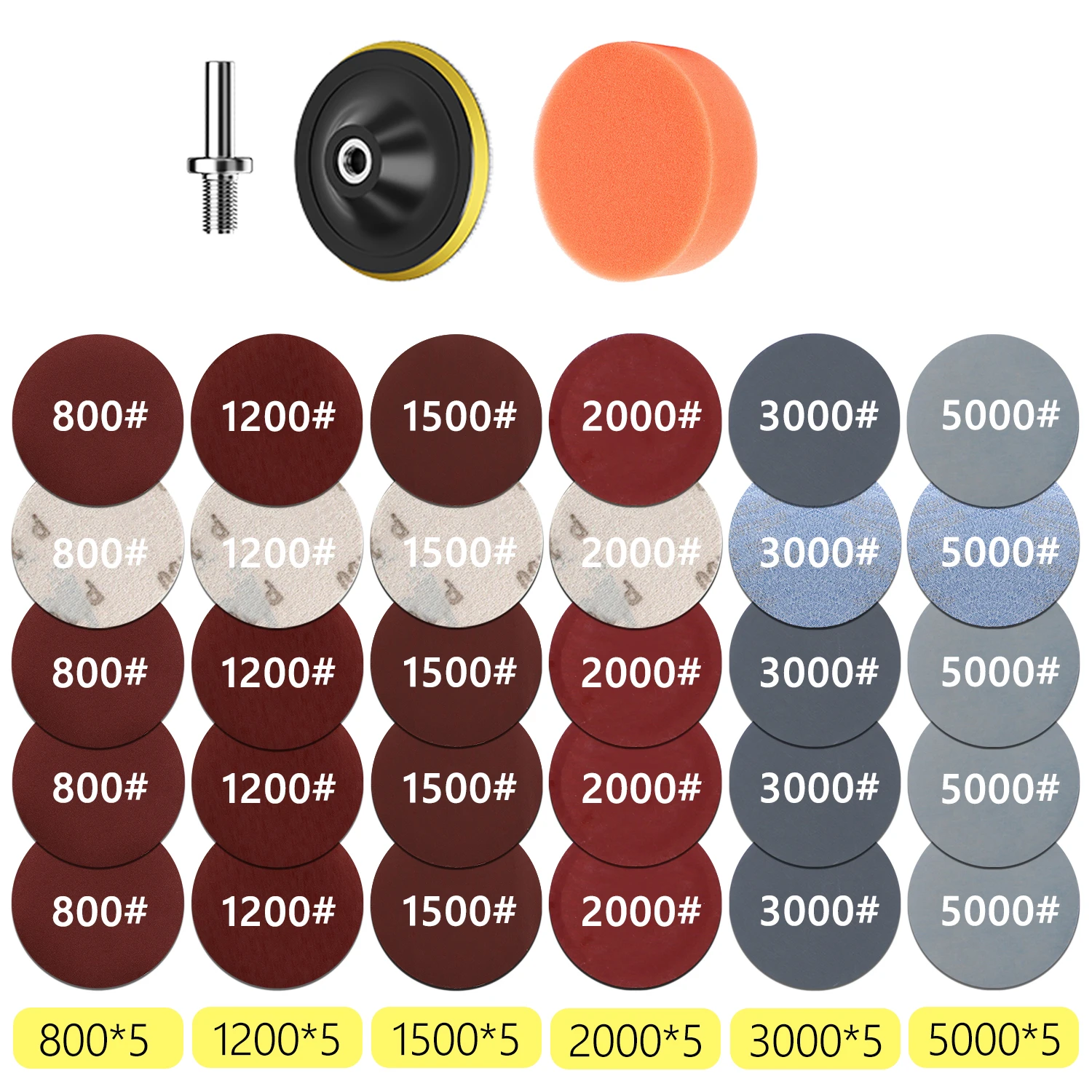 Farol Repair Restoration Kit com Lixa, Disco De Polimento De Carro, Esponja De Enceração Automática, Lixadeira, 3 Polegadas, 75mm, Carro Detalhando - Imagem 9