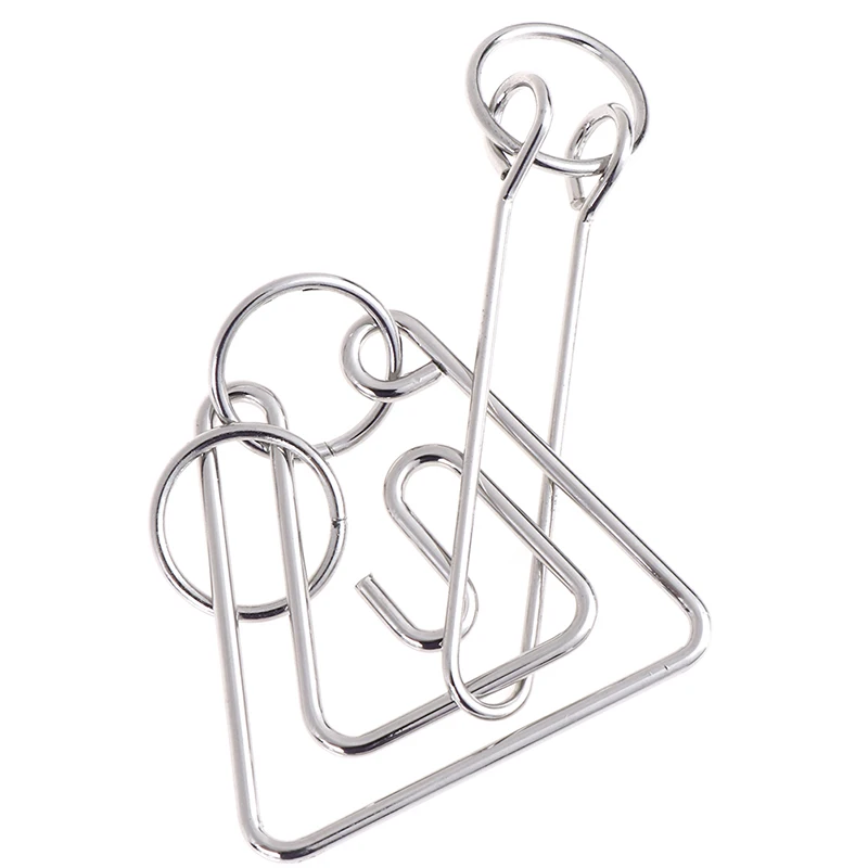 Quebra-cabeça de metal, cérebro teaser, anéis de fio mágico, quebra-cabeças para adultos e crianças, desembaraço, ligação de ferro, desbloqueio, jogo de bloqueio - Imagem 6