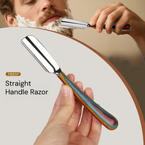 Navalha reta masculina cabeleireiro barba sobrancelha barbeador liga de zinco axila corte de cabelo sobrancelha faca ferramenta de remoção de pêlos