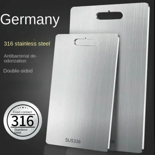 Painel de aço inoxidável 316 e tábua de cortar cozinha doméstica espessada placa de corte dupla face bloco amassar placa de massa