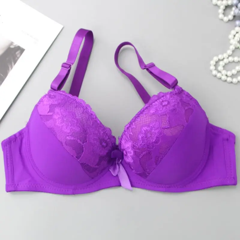 Nouvell sem costura novo super grande tamanho sutiãs rendas preto branco de copo completo roupa interior esportiva feminina push senhoras lingerie