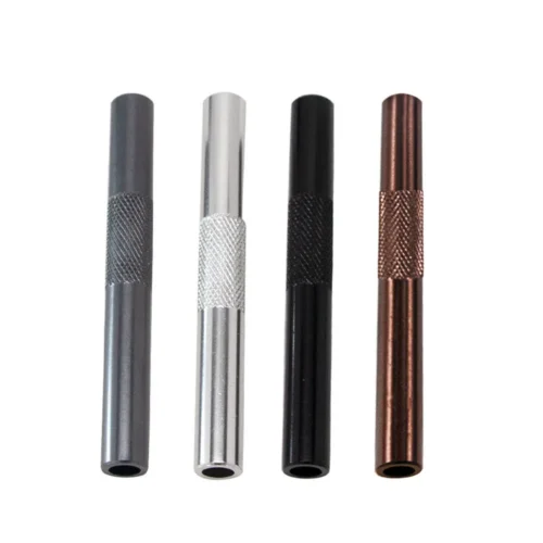Palha de metal legal gadget para homens tubo de liga de alumínio portátil tubos de fumaça de metal acessórios de cigarro