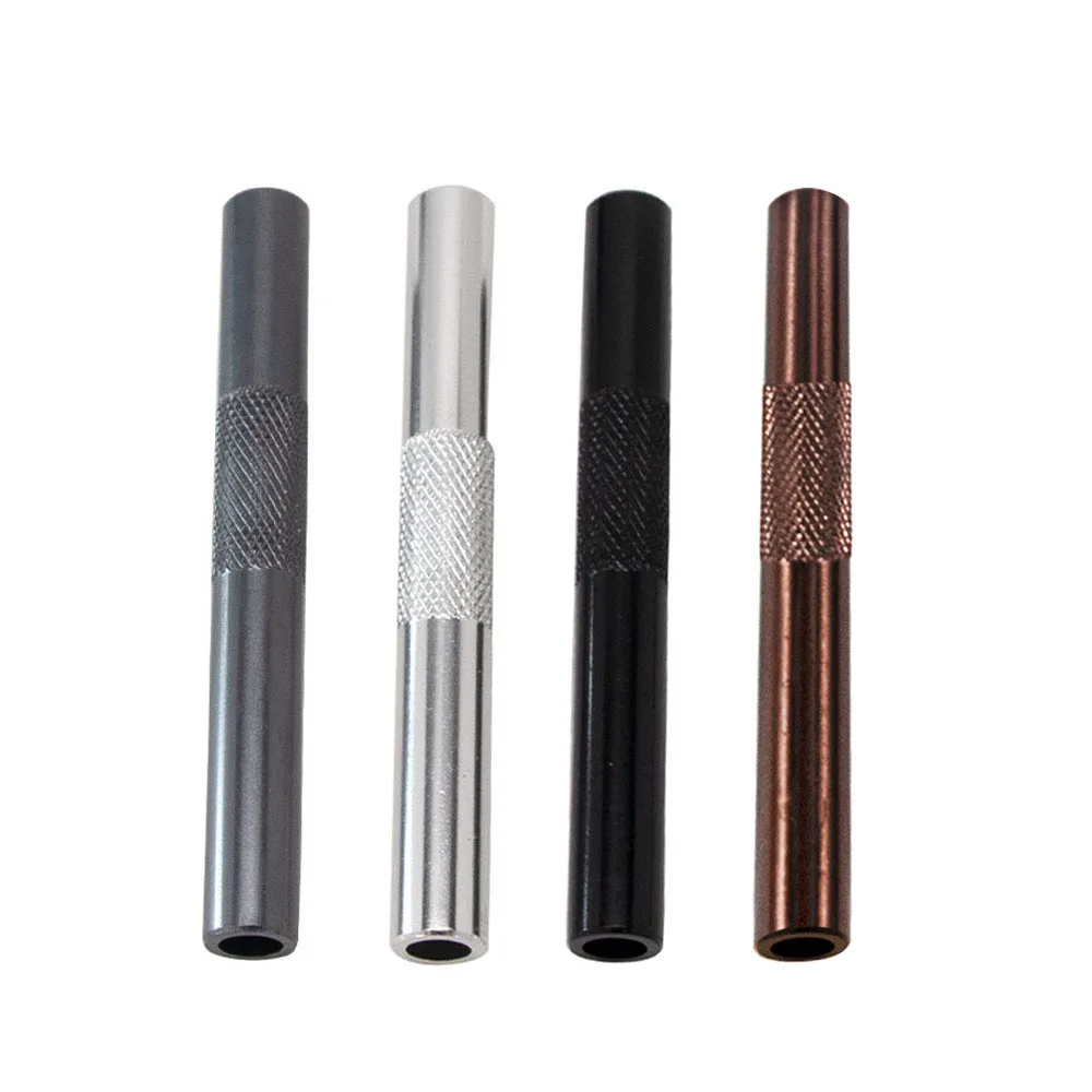 Palha de metal legal gadget para homens tubo de liga de alumínio portátil tubos de fumaça de metal acessórios de cigarro