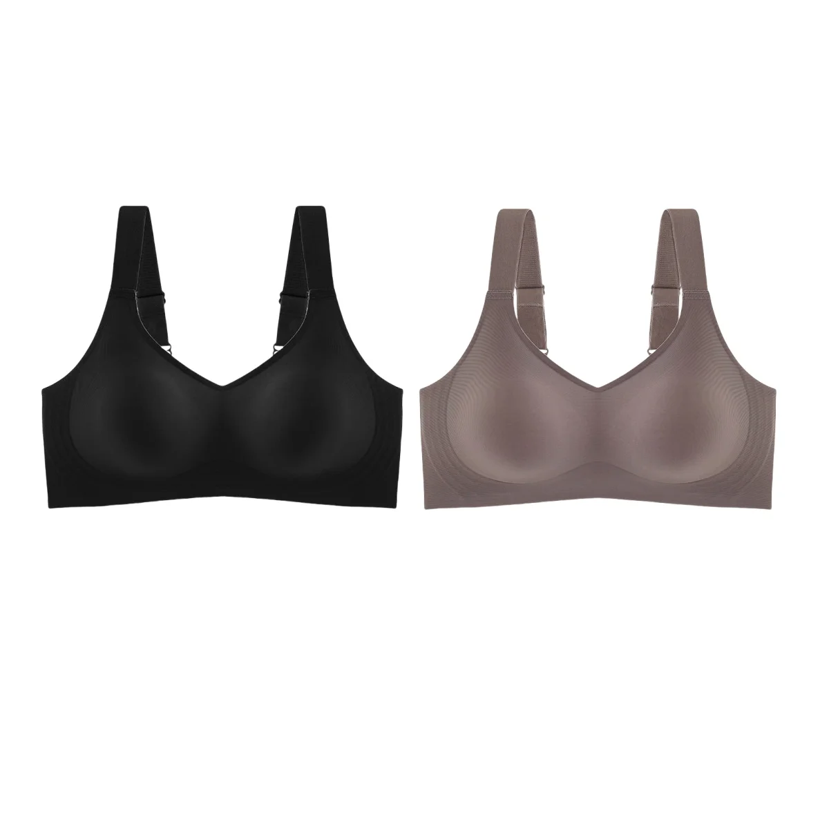 2 pçs/set sutiãs para mulheres esportes topos sem costura roupa interior acolchoada lingerie sexy alças largas sutiã feminino íntimo - Imagem 10