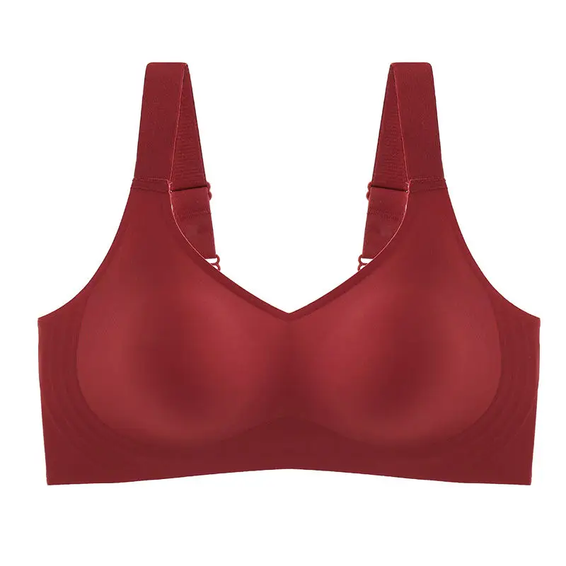 Sutiã push-up de suporte macio de tamanho grande com costas bonitas para mulheres, peça única sem costura, sem fio, sutiã fino esportivo ajustável - Imagem 11