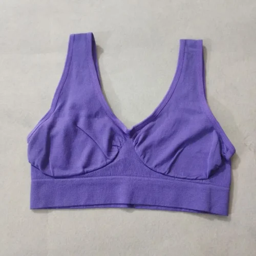 Sutiã esportivo feminino sem almofada sutiã de sono roupa interior sono yoga sutiã esportivo colete plus size superior sem esponja inserção almofada bralette