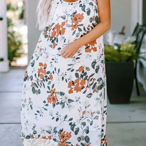 Vestido feminino estampado de festival de verão de tamanho grande