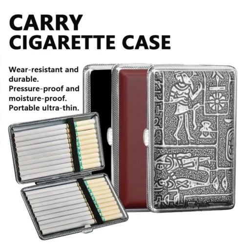 Capa de couro para cigarro, homem, mulher, fumar, caixa de cigarro para segurar 12/14/16/18/20, manga de cigarros, pacote de cigarros de bolso