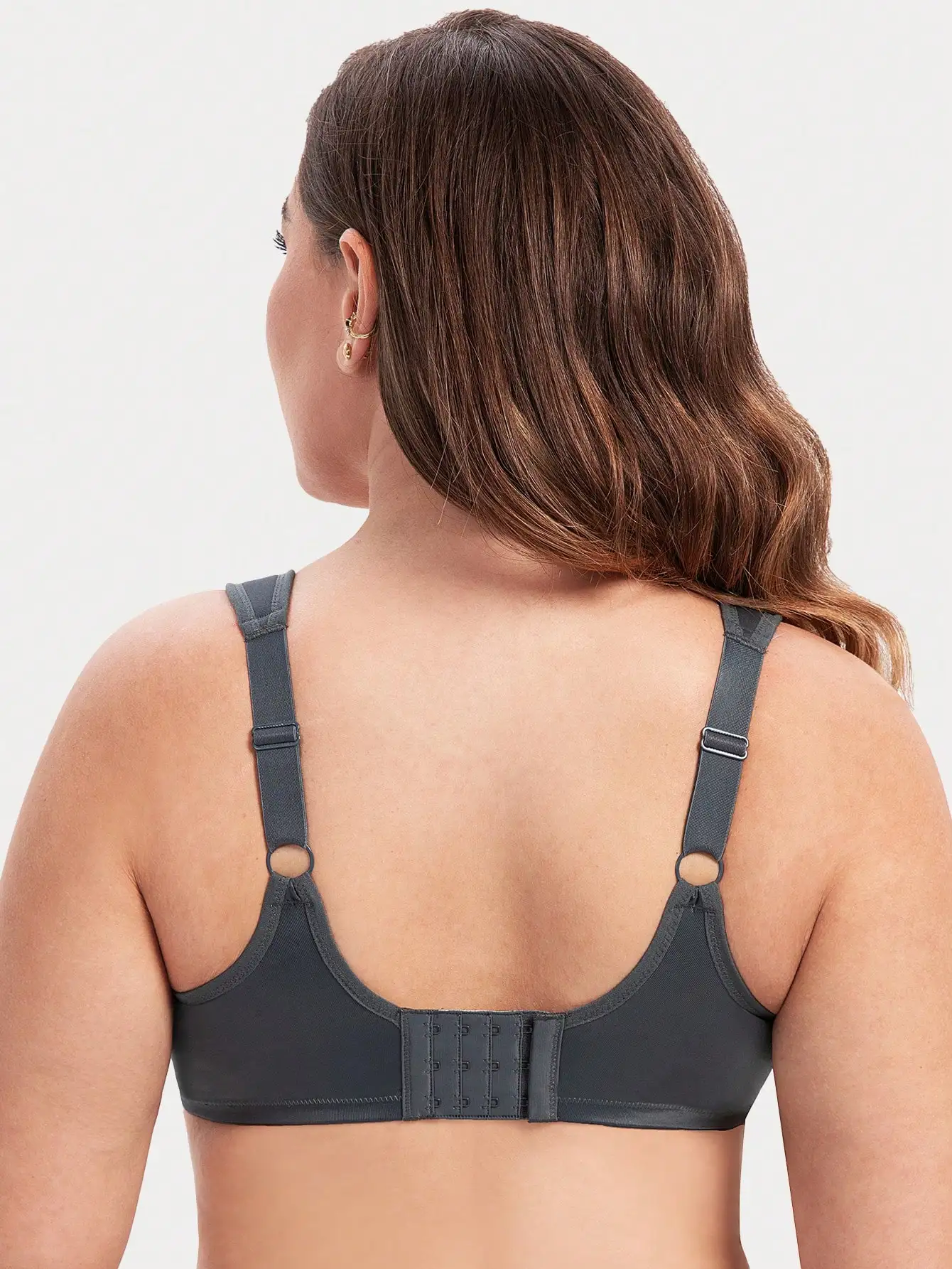 MELENECA Sutiã feminino com aro de cobertura total minimizador plus size renda alça de almofada confortável - Imagem 2