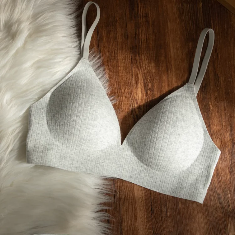 Sutiã Esportivo com Estampa Floral Sem Fio Copo Triangular Lingerie Fena Alça Fixa Decote em V Sem Costura Universal para... - Imagem 9