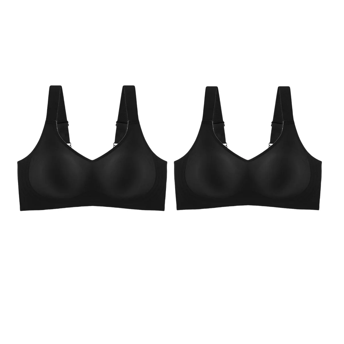 2 pçs/set sutiãs para mulheres esportes topos sem costura roupa interior acolchoada lingerie sexy alças largas sutiã feminino íntimo - Imagem 13