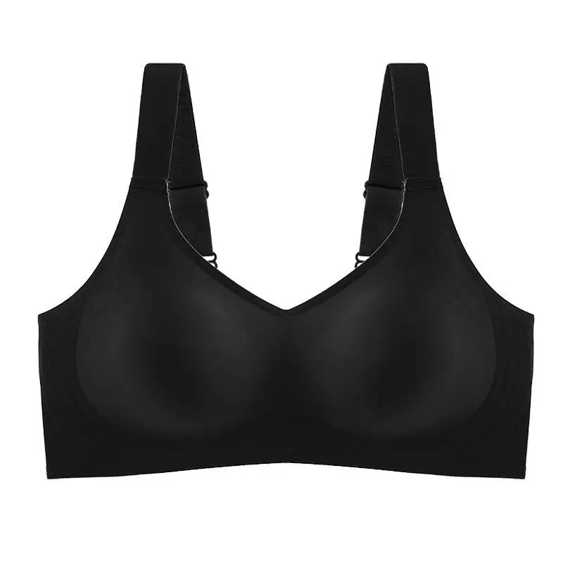 Sutiã push-up de suporte macio de tamanho grande com costas bonitas para mulheres, peça única sem costura, sem fio, sutiã fino esportivo ajustável - Imagem 8